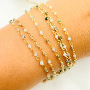 colored gemstone chain