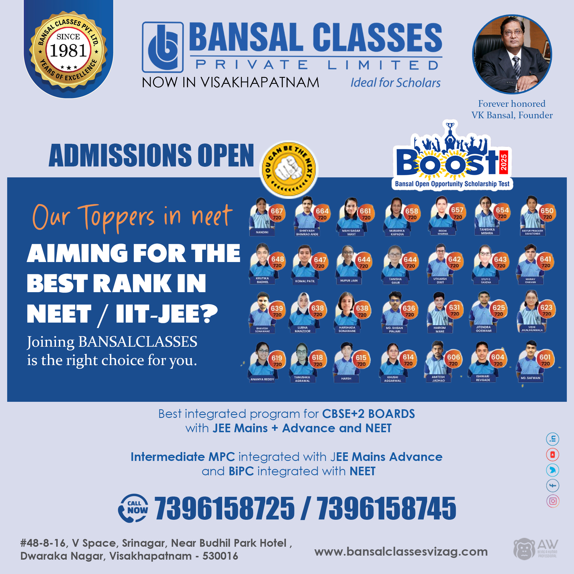 BANSALCLASSES - Best NEET / IIT-JEEMAINS Coaching center in Vizag