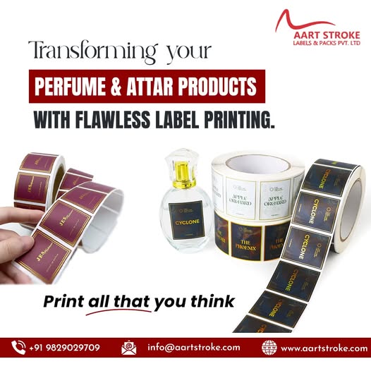Premium Perfume & Attar Bottle Label Manufacturers in Jaipur
