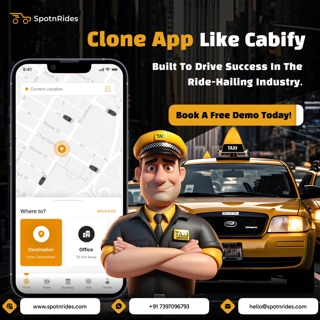 Build Your Ride-Hailing Business with SpotnRides’ Cabify Clone App