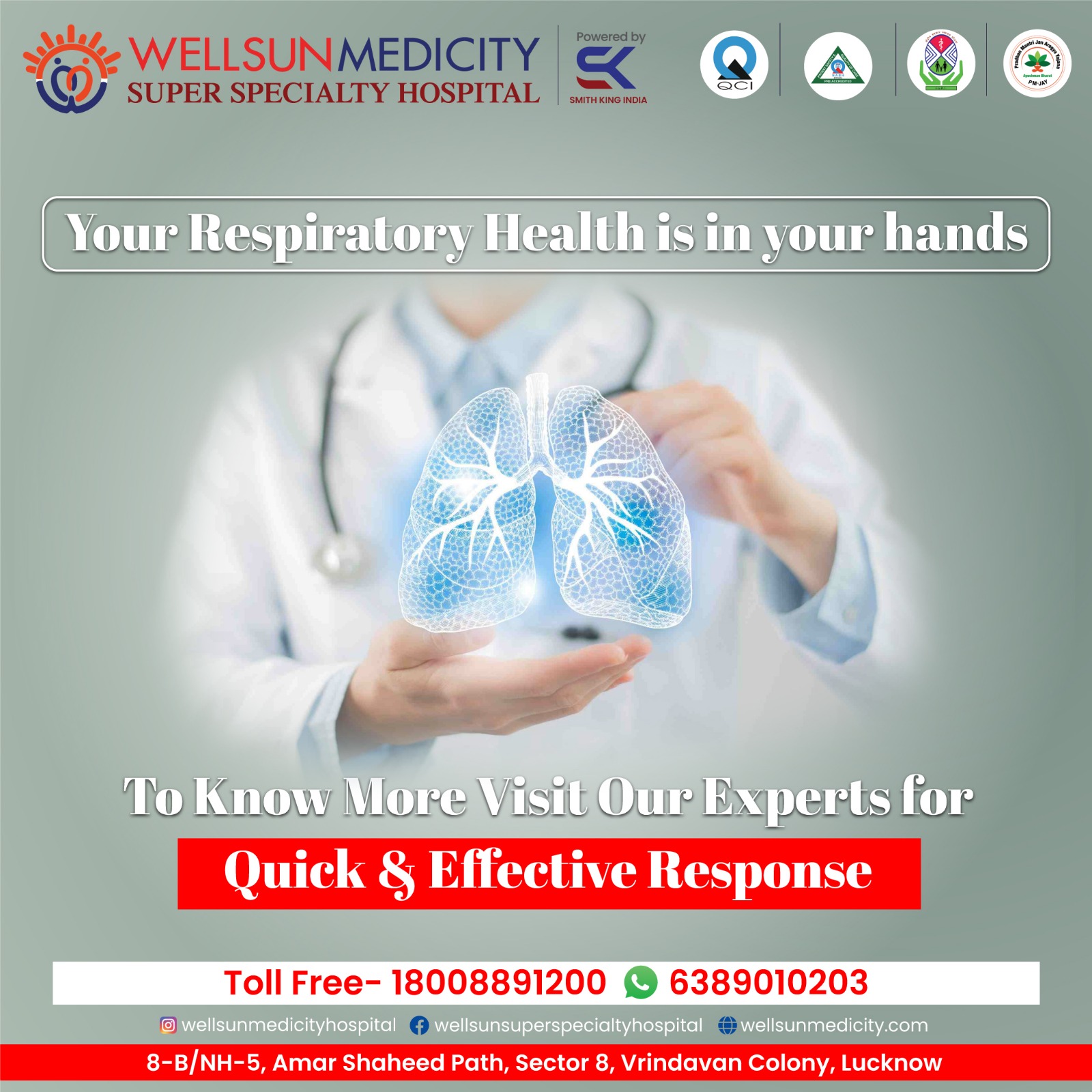 Best Pulmonologist Hospital in Lucknow| Wellsun Medicity
