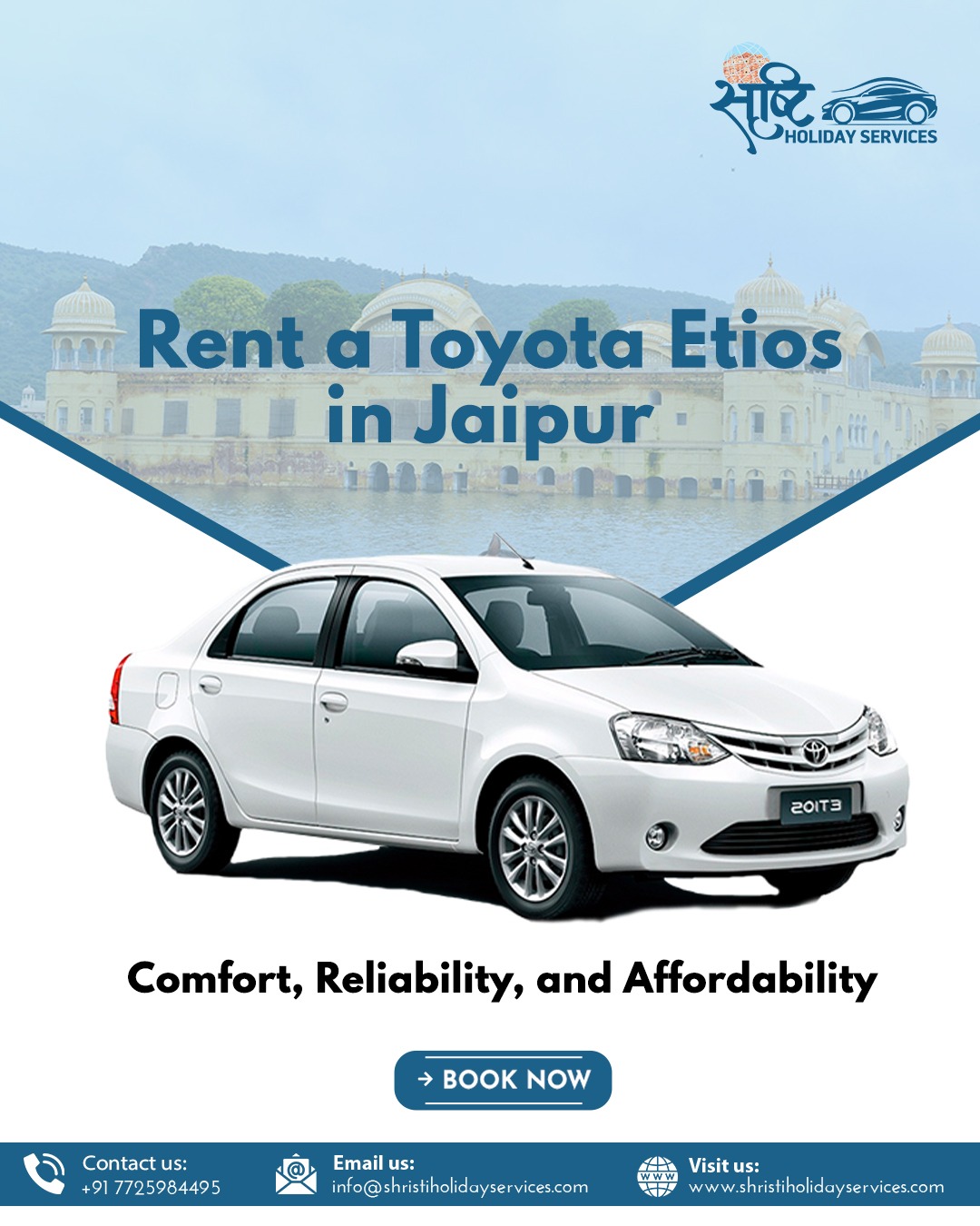 Sedan Car Rental in Jaipur – Etios and Swift Dzire Cab Services