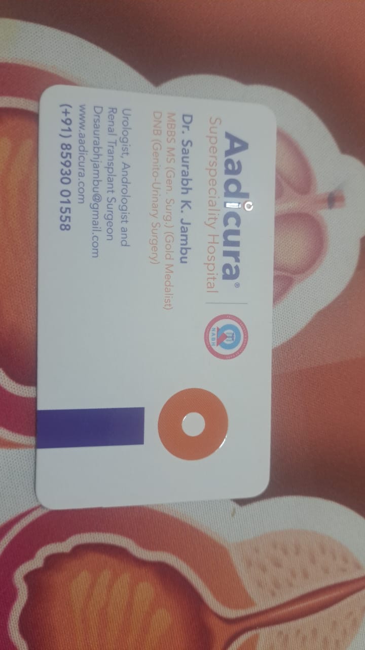 Dr. Saurabh Jambu Experienced Urologist & Surgeon In Vadodara