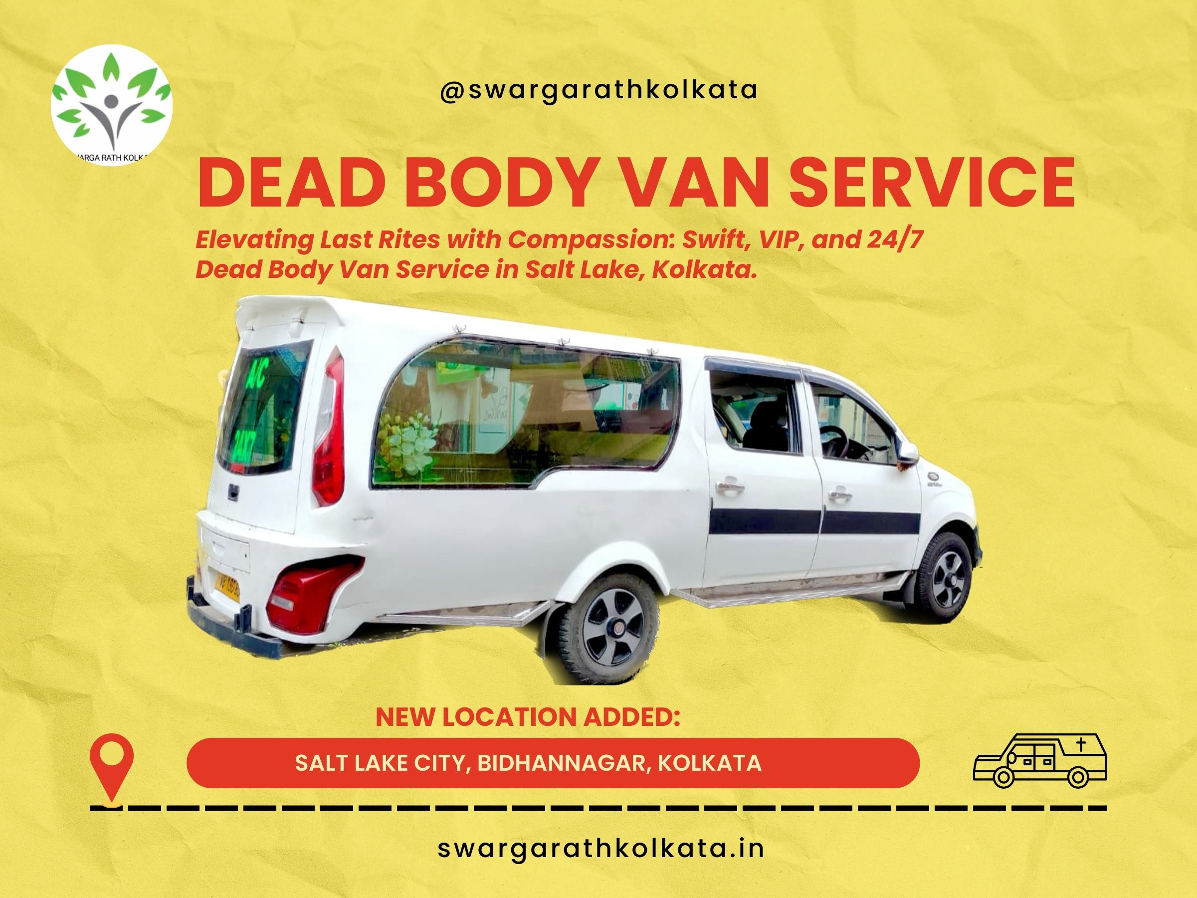 Dead Body Van Service in Salt Lake, Kolkata - New Location Added!