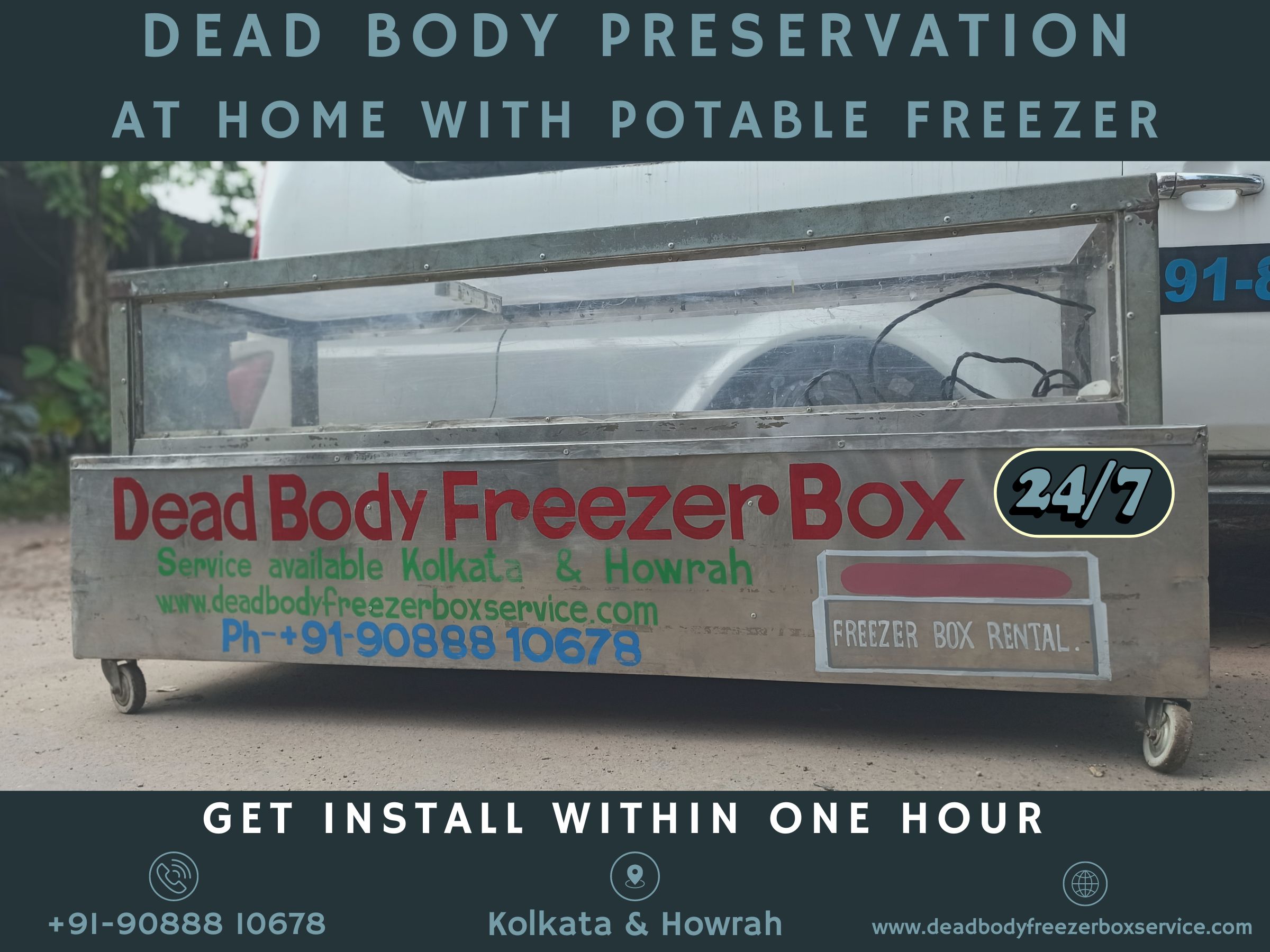 Dead Body Preservation at home with portable freezer box.