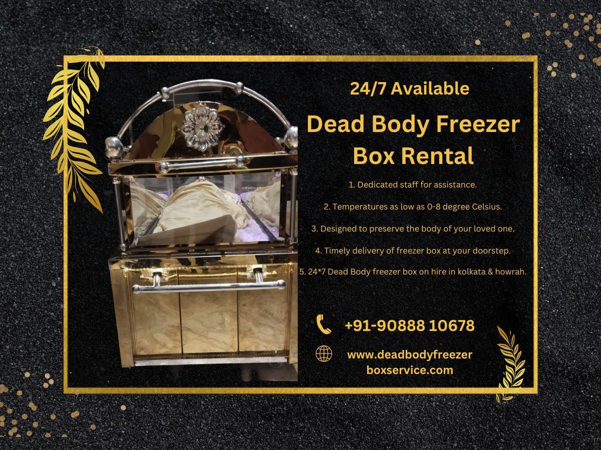Dead body freezer box rental service in kolkata.