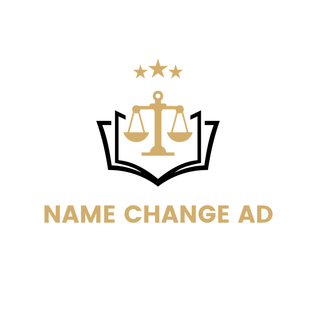 Name Change Ad in Newspaper