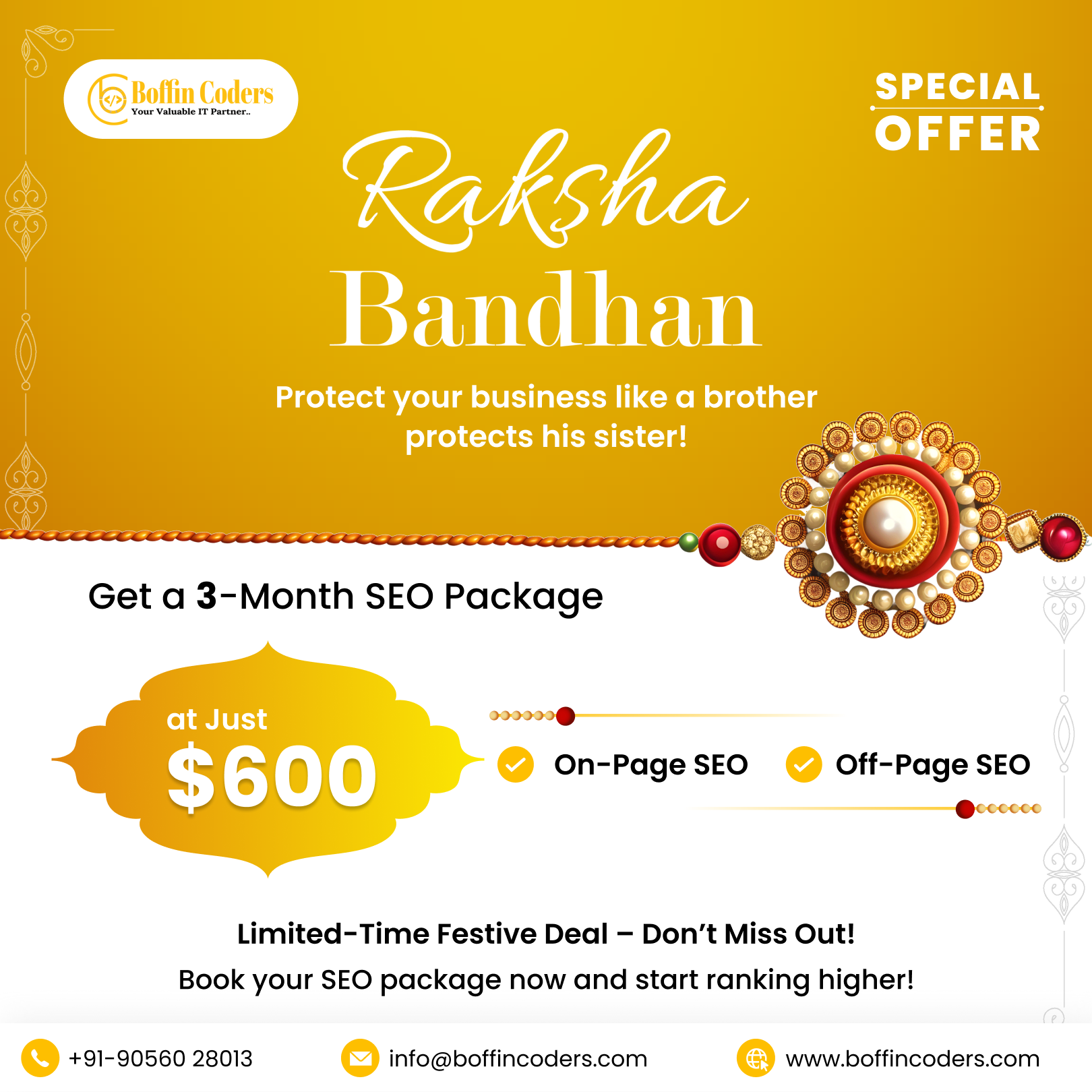 Festive SEO Deal: On-Page + Off-Page SEO at ₹600/-
