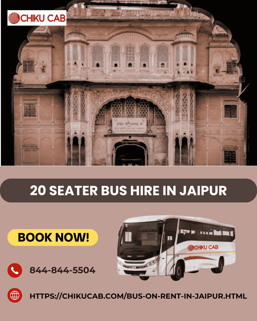 20 Seater Bus Hire in Jaipur – Comfortable Rides for Small Groups