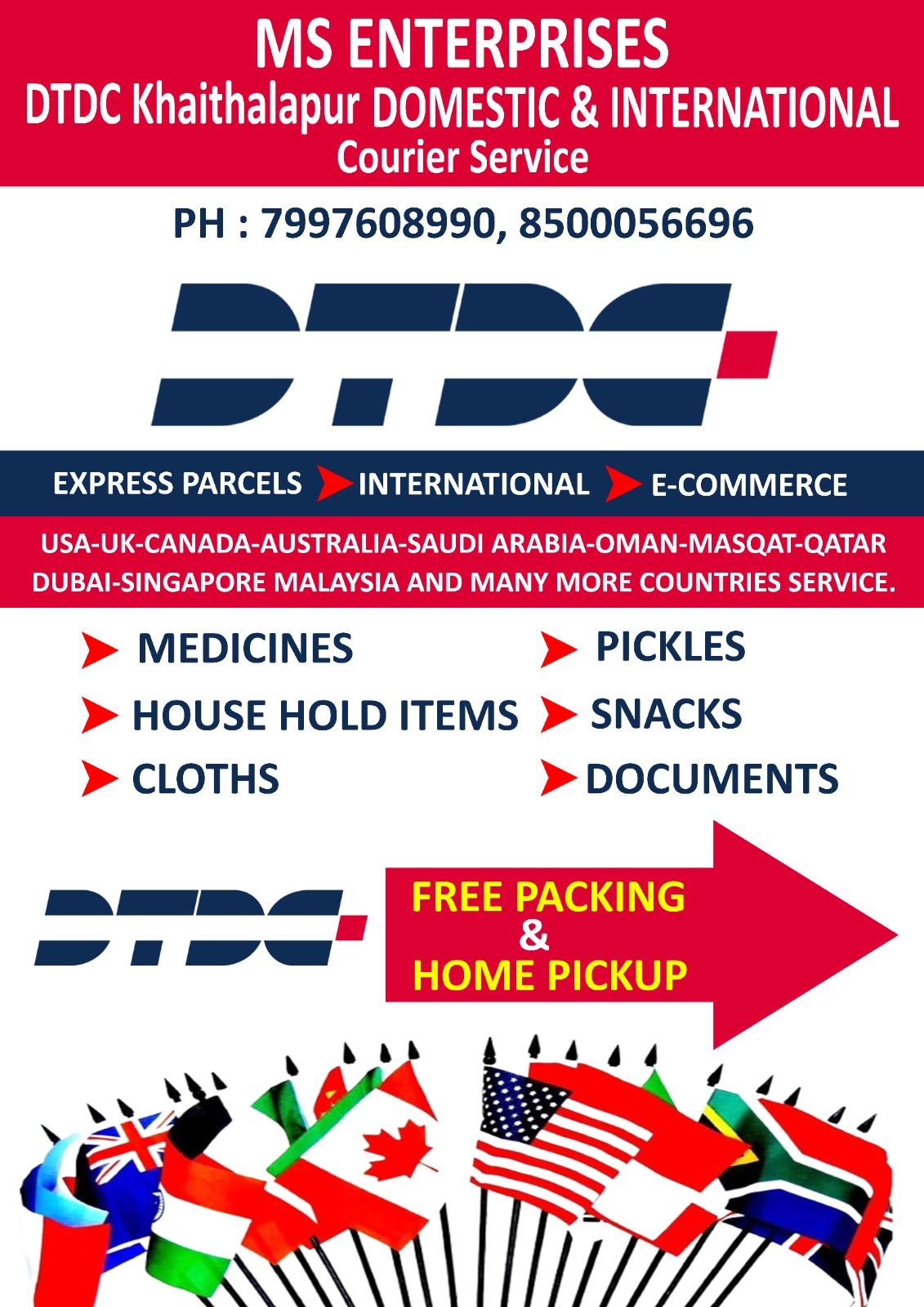 DTDC COURIERS - M & S ENTERPRISES