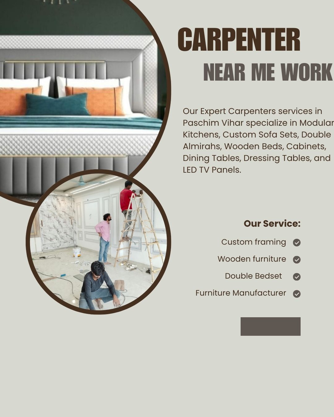 Carpenter Near Me Work In Paschim Vihar