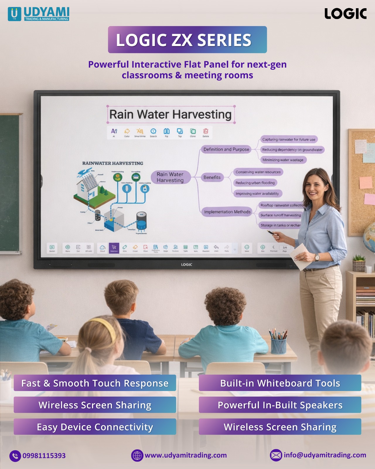 Best Interactive Flat Panel Dealer in Indore | Udyami Trading and Manufacturing