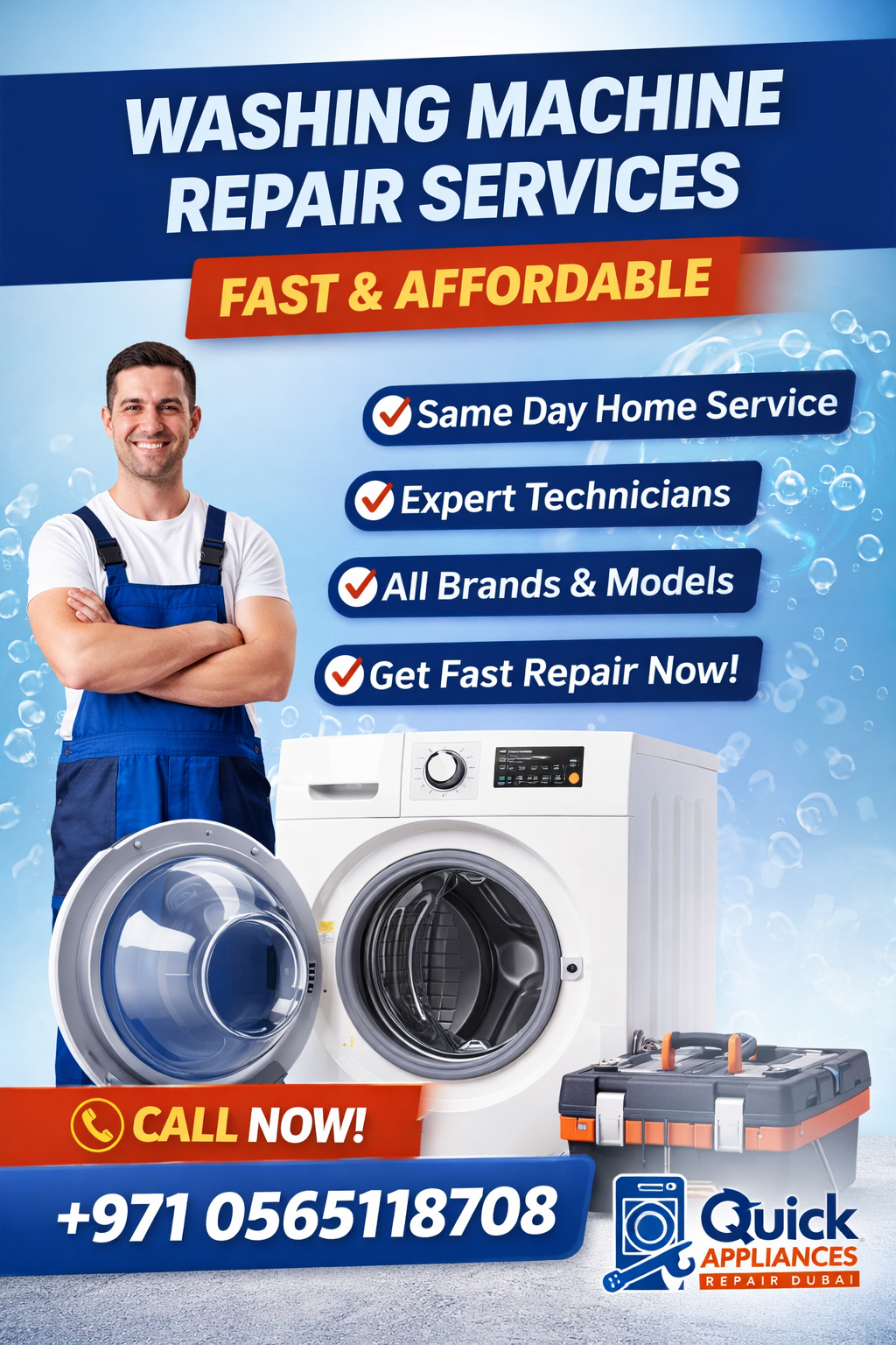 Washing Machine Home Service Repair Dubai