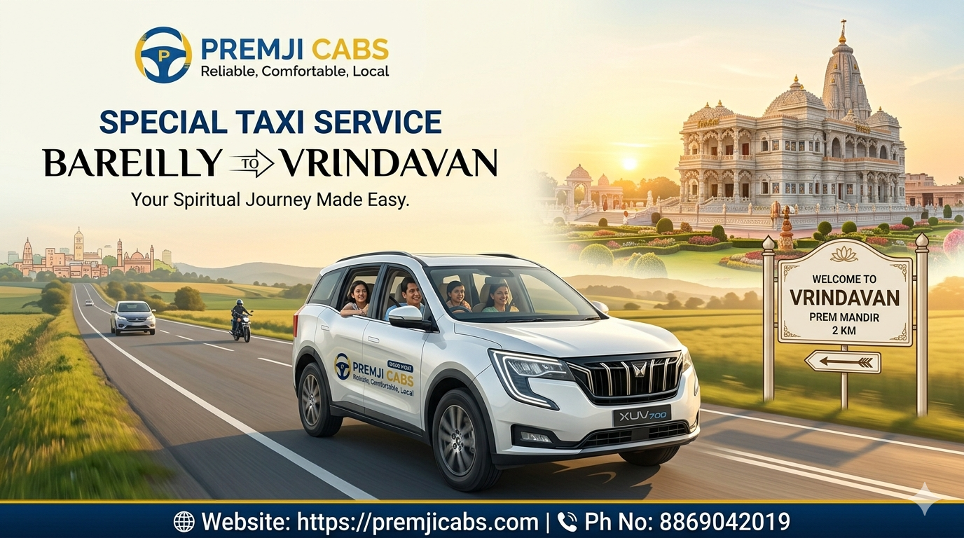 Bareilly to Vrindavan Taxi Service