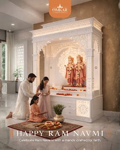 Omkar Temple Studio - Marble & Corian Home Temple