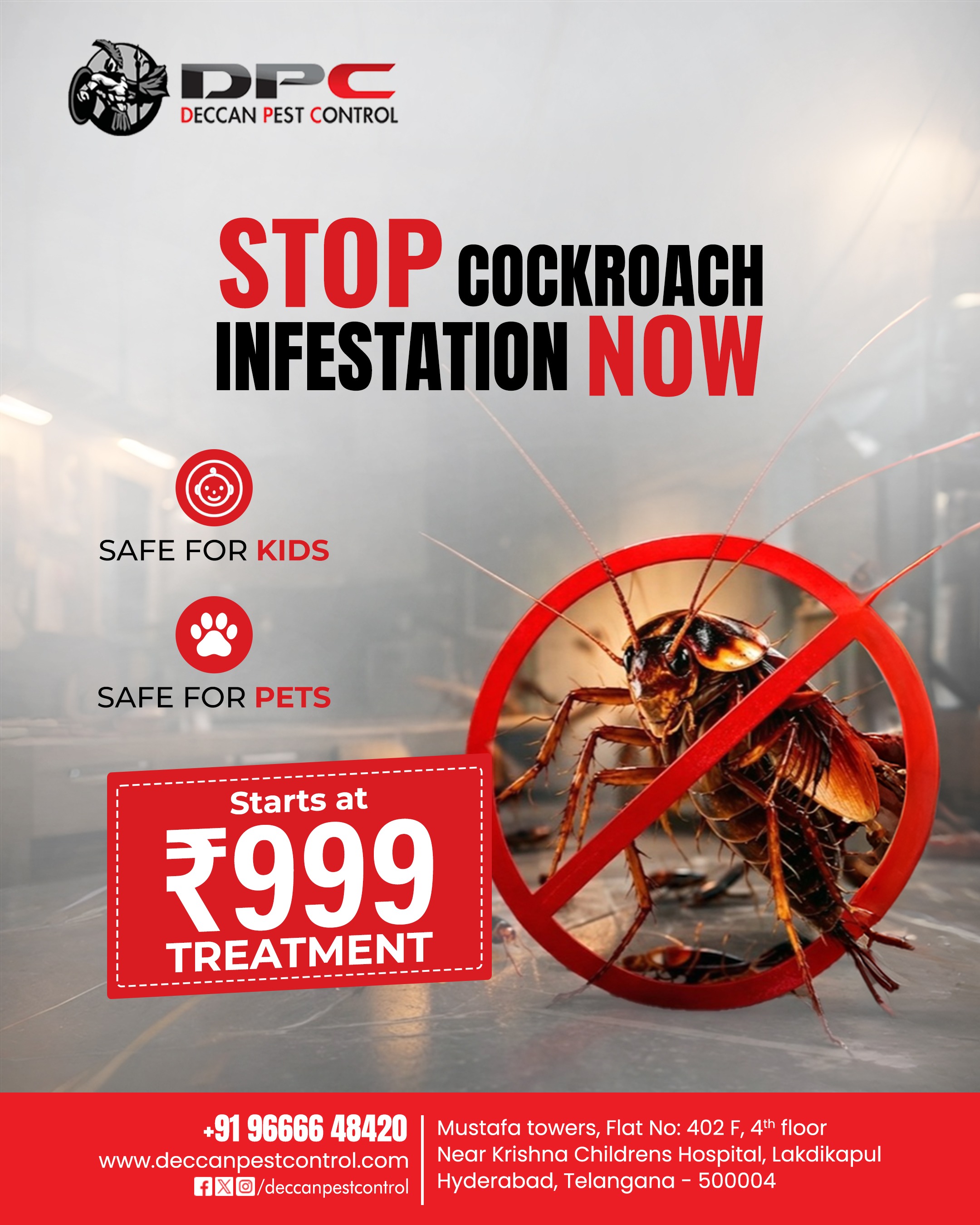 Best Cockroach Control Services in Hyderabad