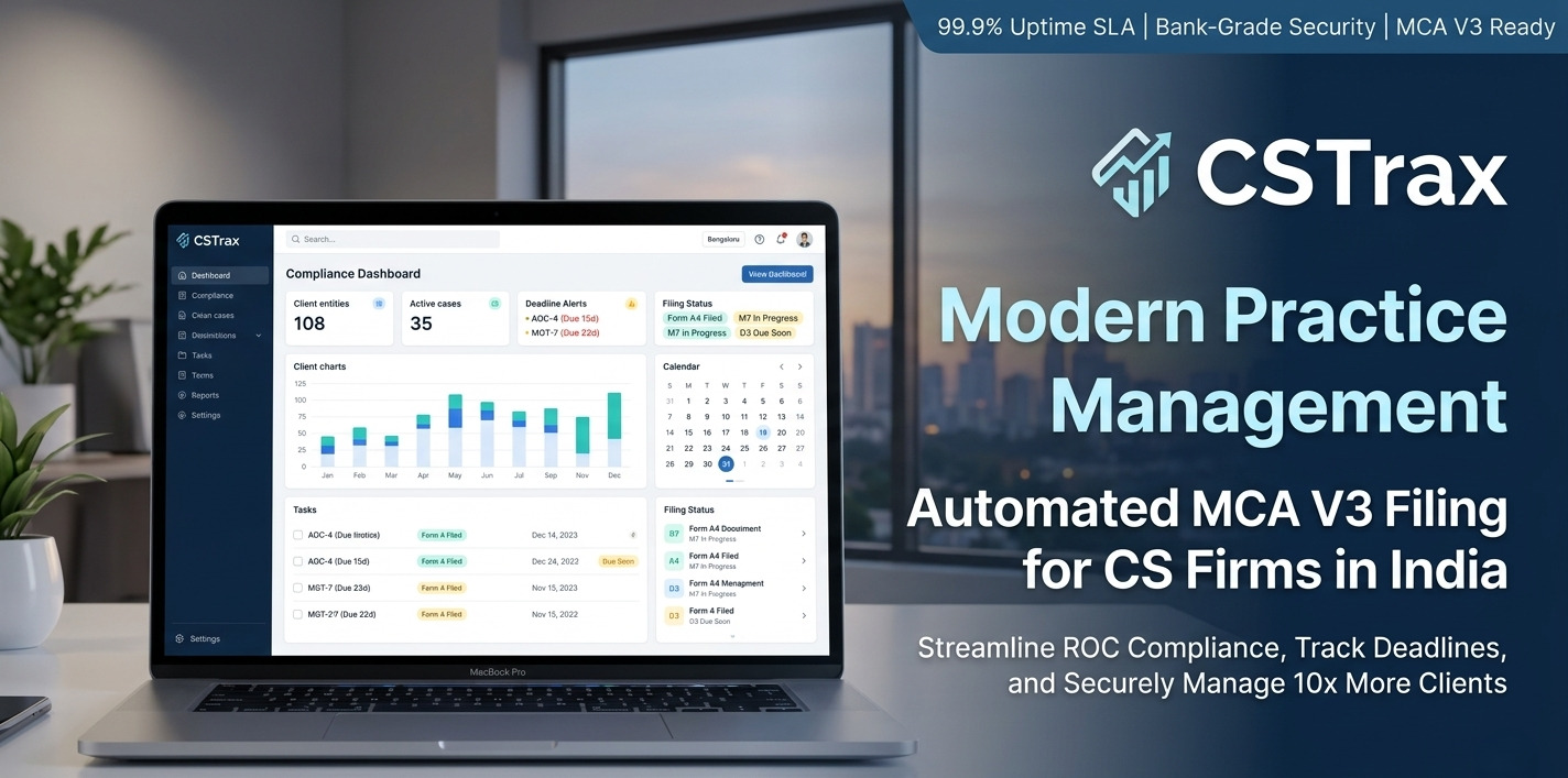CSTrax Compliance Software | ROC Filing, MCA Compliance & CS Automation India