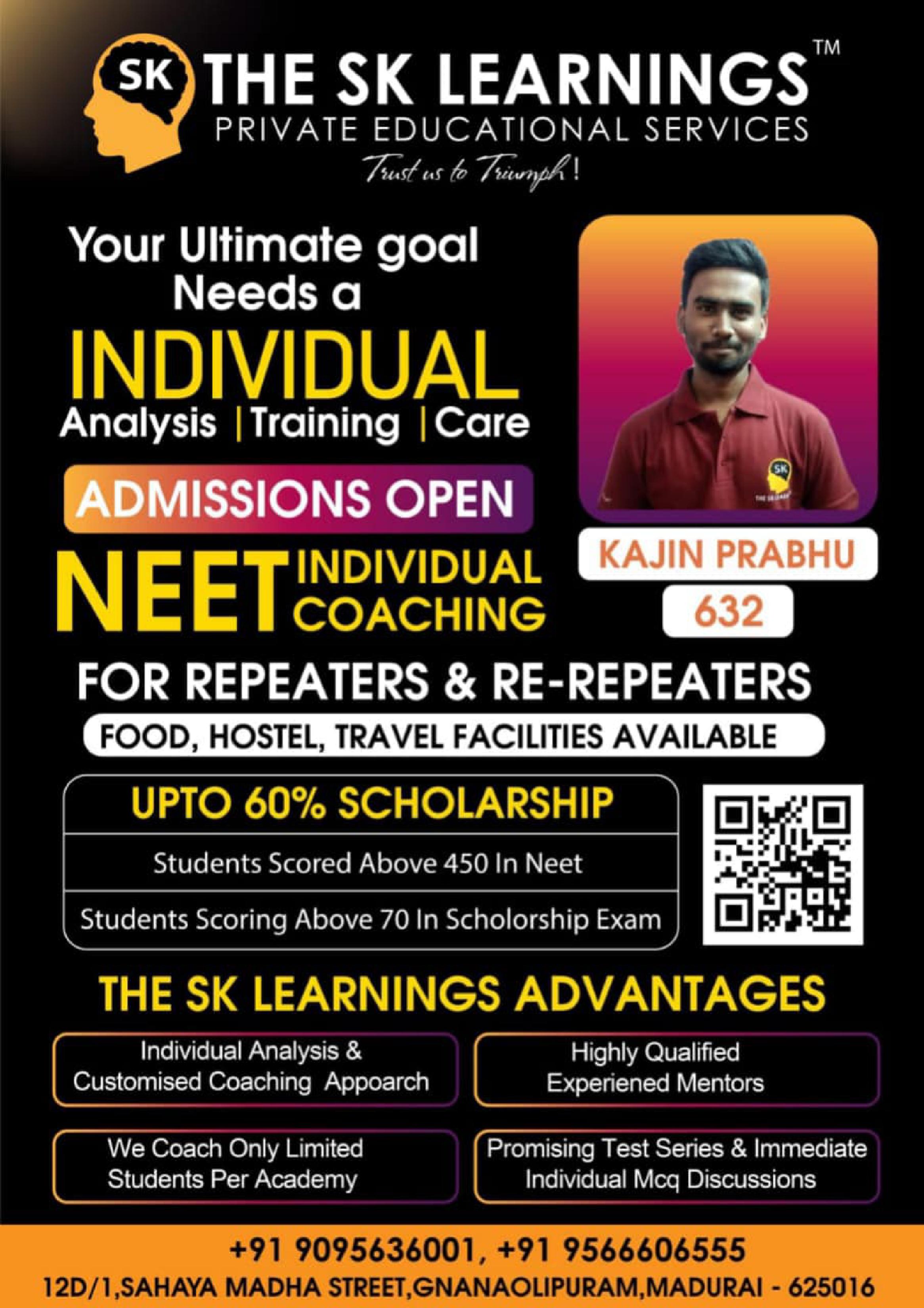 Best NEET Coaching-The SK Learnings-NEET INDIVIDUAL COACHING CENTER