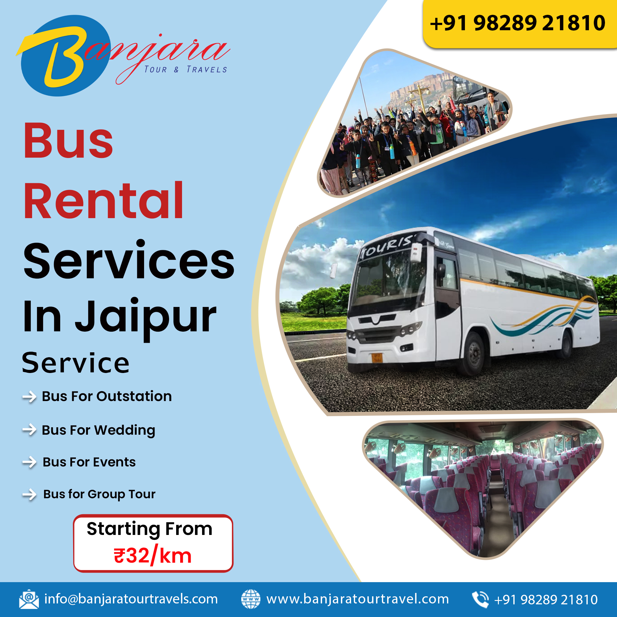 Elevate Your Travel with Luxury Bus Rental in Jaipur