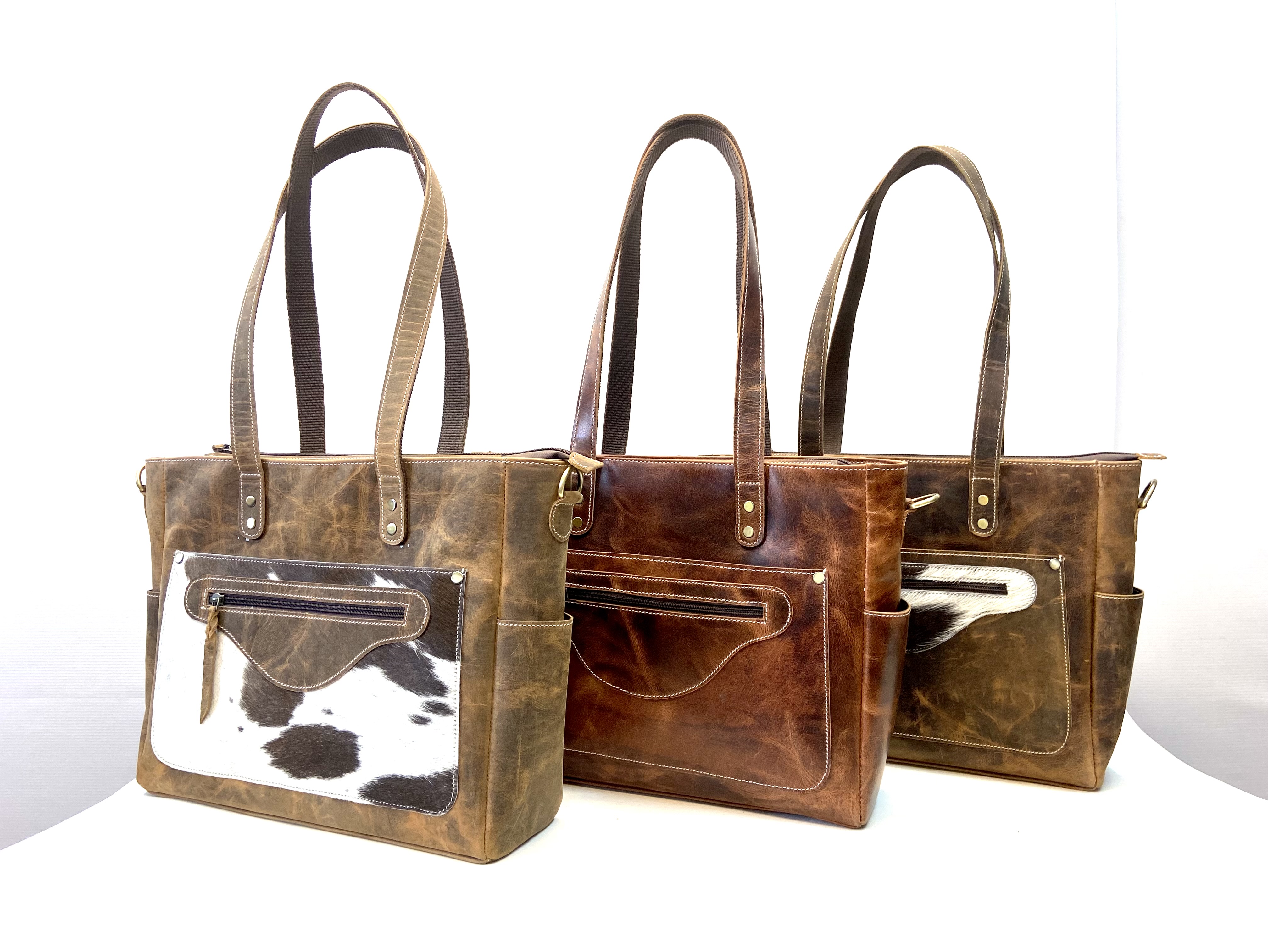 Brown classic leather Laptop bag SKU LB1002