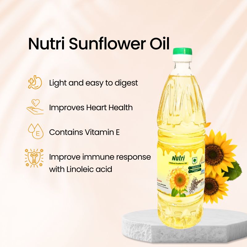 Best Nutri Sunflower Oil For Cooking ,Frying  | Ajanta Soya Limited