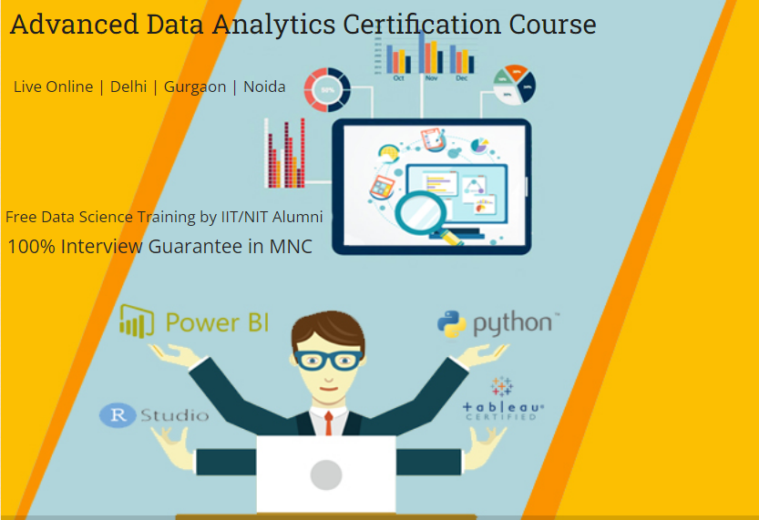 Data Analytics Training Course in Delhi, 110050. Best Online Live Data Analytics Training in Chandigarh by IIT Faculty , [ 100% Job in MNC] July Offer'24, Learn Excel, SQL Tableau, Power BI, Python Data Science and Spotifire, Top Training Center in Delhi