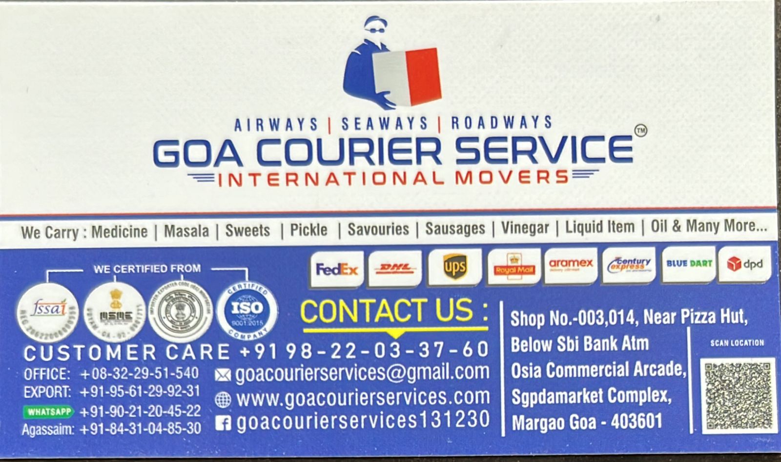 GOA COURIER SERVICE