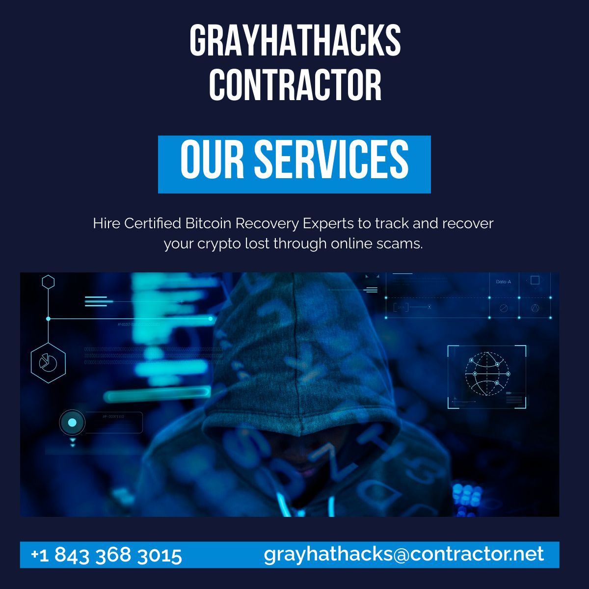 Can Hackers really recover Stolen BITC0IN? About GrayHat Hacks Contractor