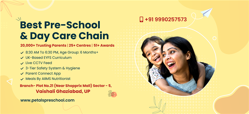 petals preschool and daycare vaishali, ghaziabad