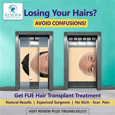 renew plus hair and skin care - hair loss treatment, hair transplantation clinic in tirunelveli