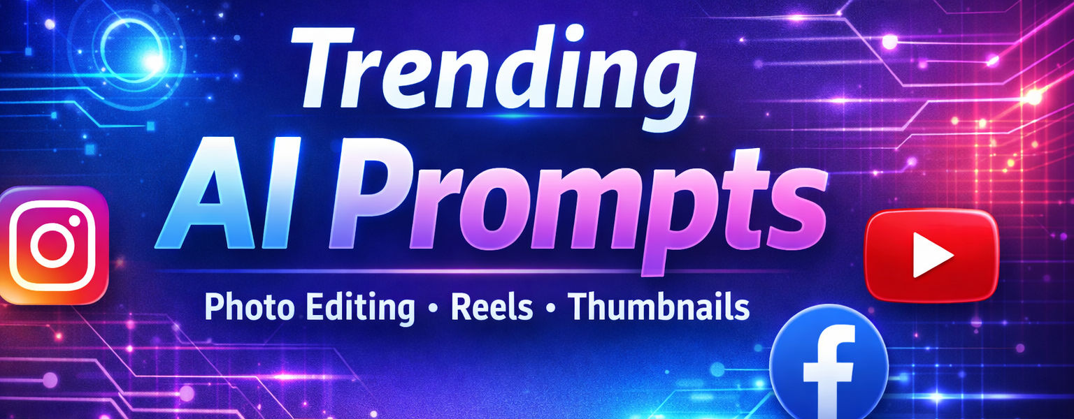Trending AI Prompts for Photo Editing, Reels and Thumbnails