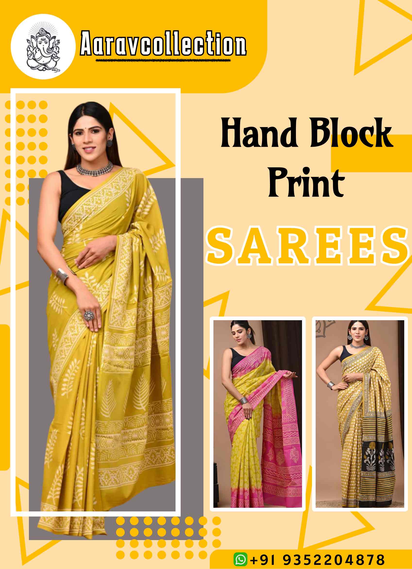 HAND BLOCK PRINTED SAREE