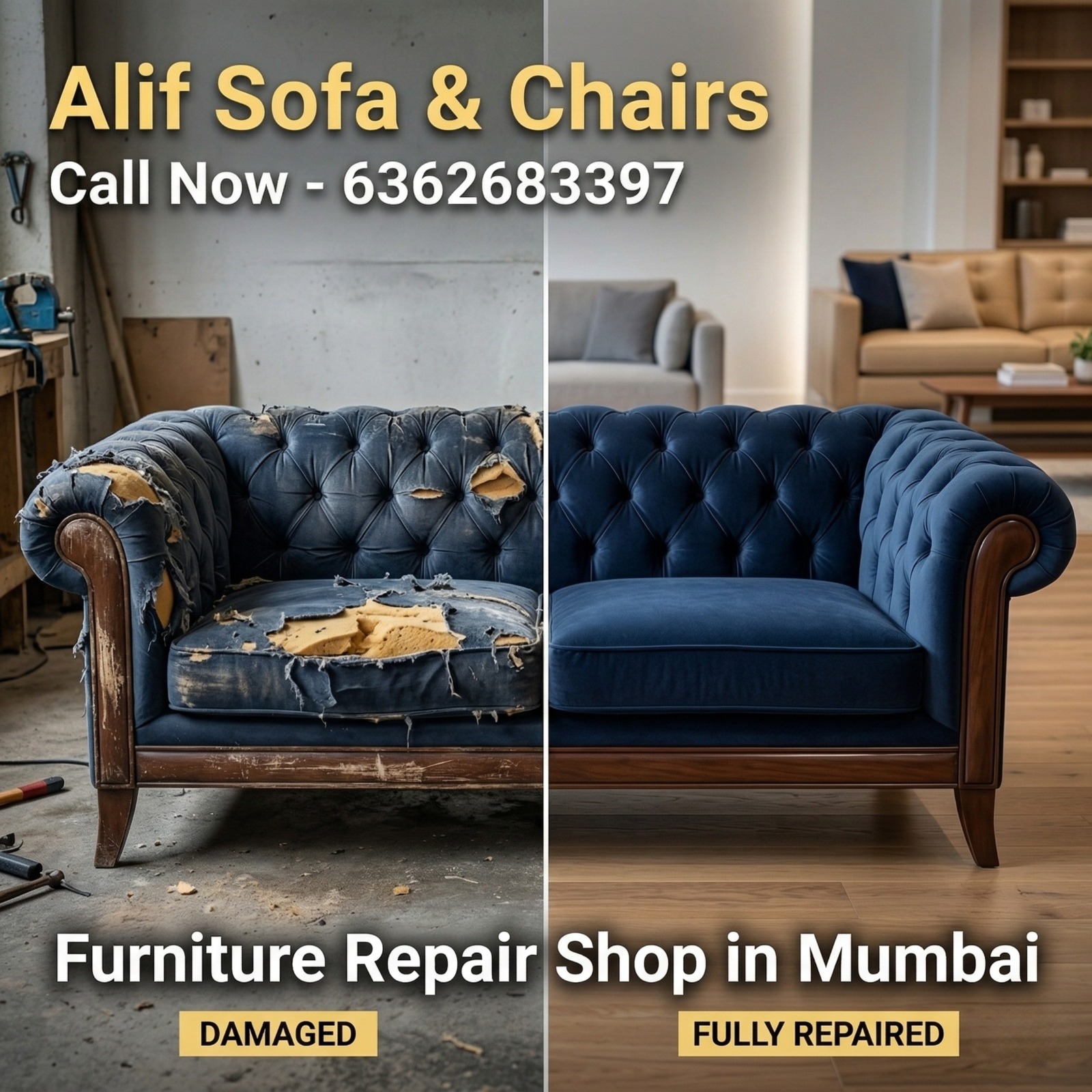 ALIF SOFA AND CHAIRS- SOFA AND CHAIR REPAIR IN MUMBAI & SOFA SHOP AND MANUFACTURER IN MUMBAI